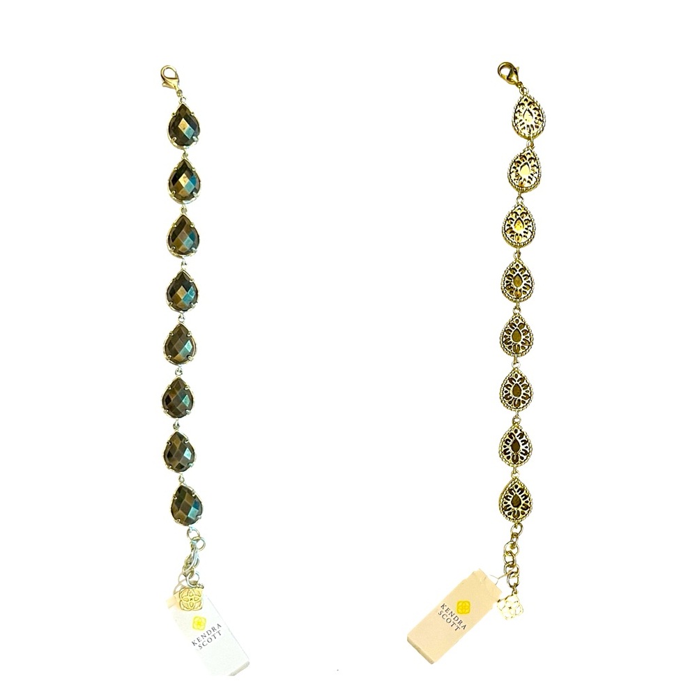 Kendra Scott Pyrite and Gold Brynn Bracelet. NWT rare and vintage
